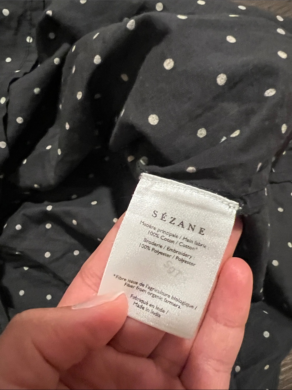 Sezane Rosa blouse tank top polka dots - Picture 4 of 5